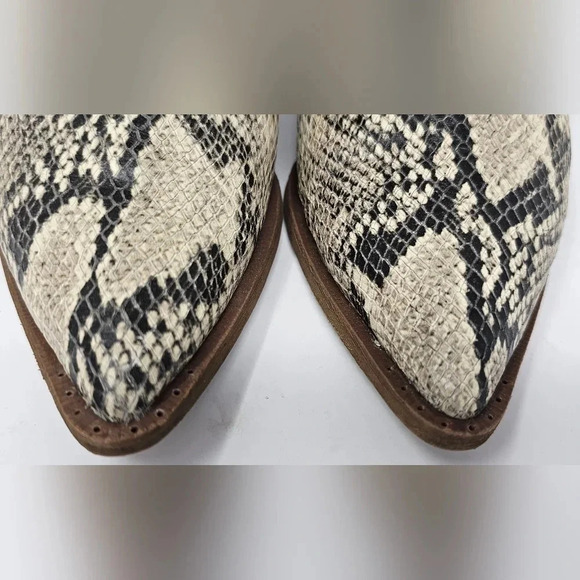 Sam Edelman Women's Leonia Block Heel Leather Snake Print Booties Size 6 - Picture 10 of 16